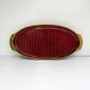 New high-end glazed porcelain breakfast plate tray, creative double-ear heat-resistant ceramic Western-style fish plate Specification image